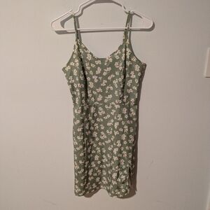 ROMWE Green Floral Cami Dress Size S